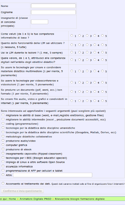 questionario immagine